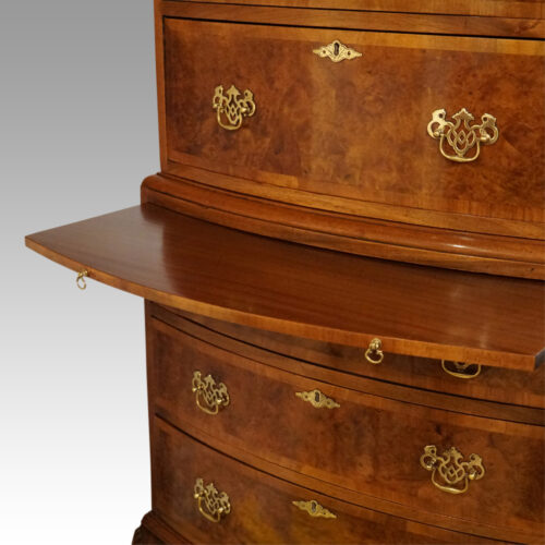 George V walnut chest on chest slide