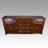 Georgian oak inlaid dresser base