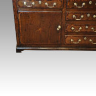 Georgian oak inlaid dresser base cupboard