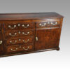 Georgian oak inlaid dresser base end