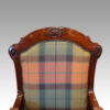 Pair of Victorian mahogany easy armchairs back