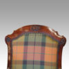 Pair of Victorian mahogany easy armchairs back detail