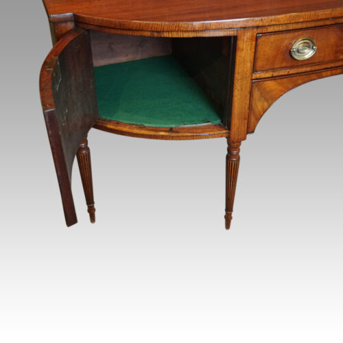 Regency mahogany sideboard cupboard open