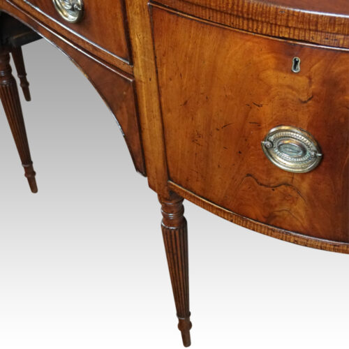 Regency mahogany sideboard drawer front detail