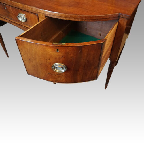 Regency mahogany sideboard drawer open