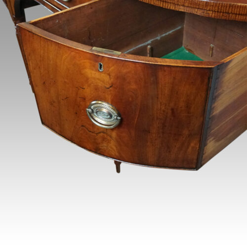 Regency mahogany sideboard drawer open detail