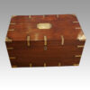 Victorian brass bound trunk front