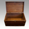 Victorian brass bound trunk interior
