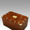 Victorian brass bound trunk top
