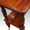 Victorian mahogany 2 tier dumb waiter top edge