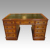 Victorian oak pedestal desk