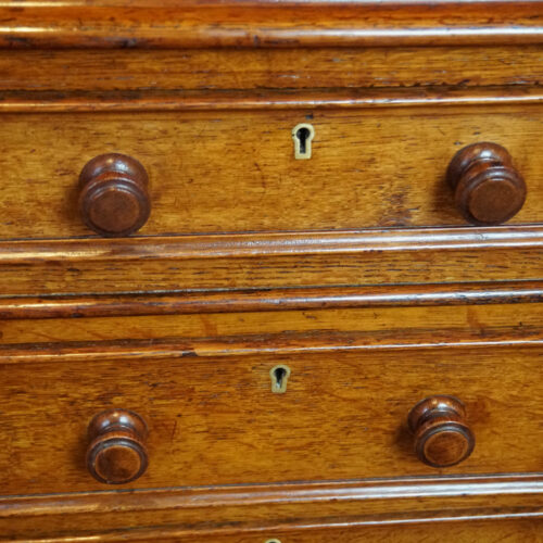 Victorian oak pedestal desk drawers