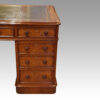 Victorian oak pedestal desk drawers