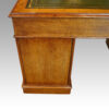 Victorian oak pedestal desk rear detail