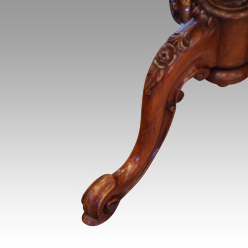 Victorian walnut wine table leg