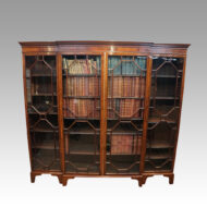 Edwardian mahogany breakfront bookcase