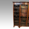 Edwardian mahogany breakfront bookcase end cabinet