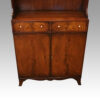 George V mahogany waterfall bookcase base cupboard
