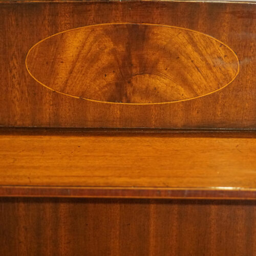 George V mahogany waterfall bookcase oval