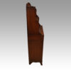 George V mahogany waterfall bookcase side