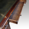 Large Victorian mahogany partners desk linings