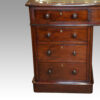 Large Victorian mahogany partners desk pedestal