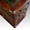 Large Victorian mahogany partners desk round corner