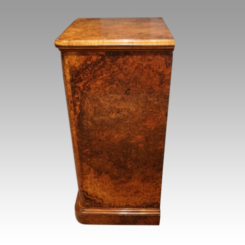 Pair of Victorian walnut bedside chests side