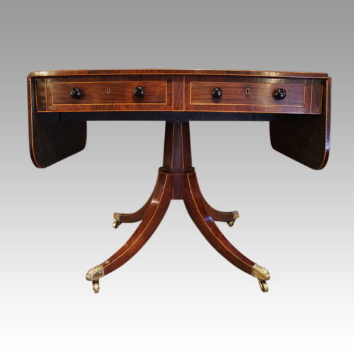 Regency rosewood sofa table front