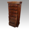 Victorian Wellington chest drawers open