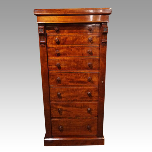 Victorian mahogany Wellington chest
