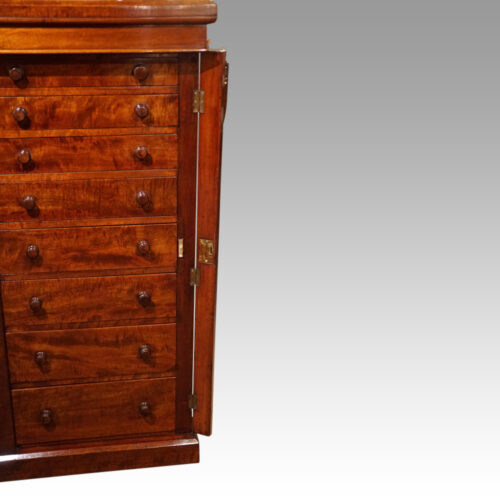 Victorian mahogany Wellington chest locking bar
