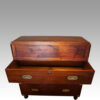 Victorian mahogany campaign chest compartment
