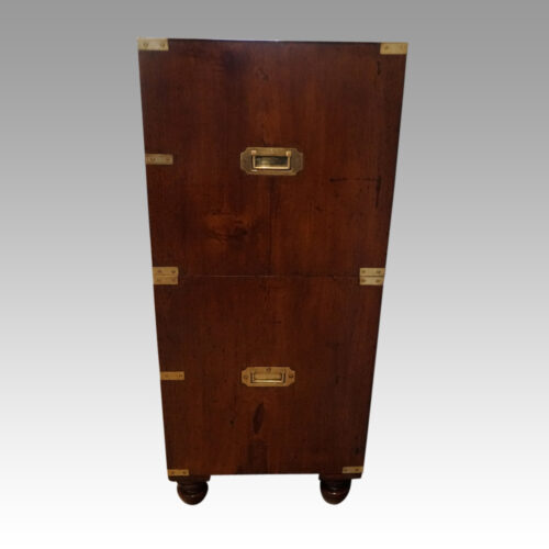 Victorian mahogany campaign chest end