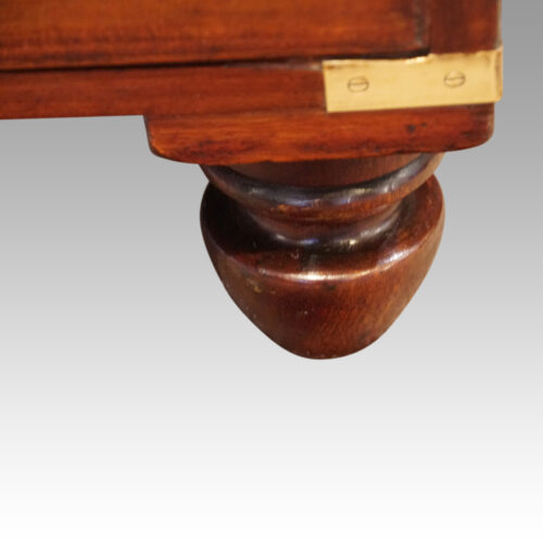 Victorian mahogany campaign chest turned leg