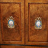 Victorian walnut credenza porcelain plaques centre doors