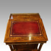 Victorian walnut inlaid Davenport inset leather
