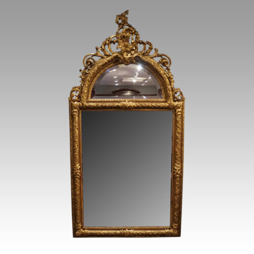19thc. gilt arch top mirror