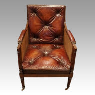 19thc. mahogany library chair