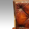 19thc. mahogany library chair leather cushion detail