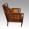 19thc. mahogany library chair side