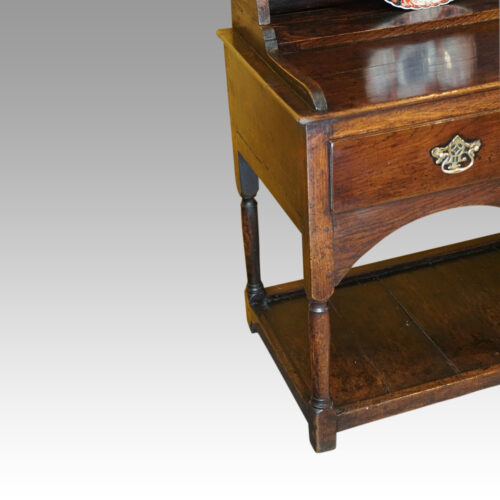 Antique oak dresser corner leg