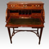 Edwardian inlaid mahogany cylinder desk interior