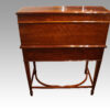 Edwardian inlaid mahogany cylinder desk rear