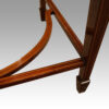 Edwardian inlaid mahogany cylinder desk rear of leg
