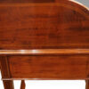 Edwardian inlaid mahogany cylinder desk side detail