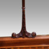 Edwardian inlaid mahogany display cabinet carving bottom of door