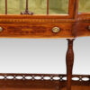 Edwardian inlaid mahogany display cabinet centre drawer