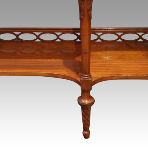 Edwardian inlaid mahogany display cabinet foot