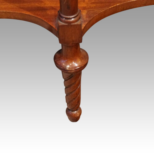 Edwardian inlaid mahogany display cabinet front foot